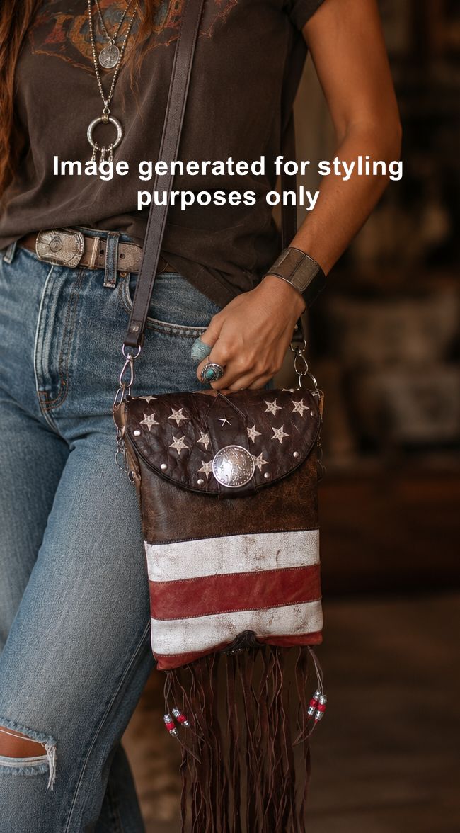 Cowboy Boot Crossbody Hipster Bag with Fringe HP1156