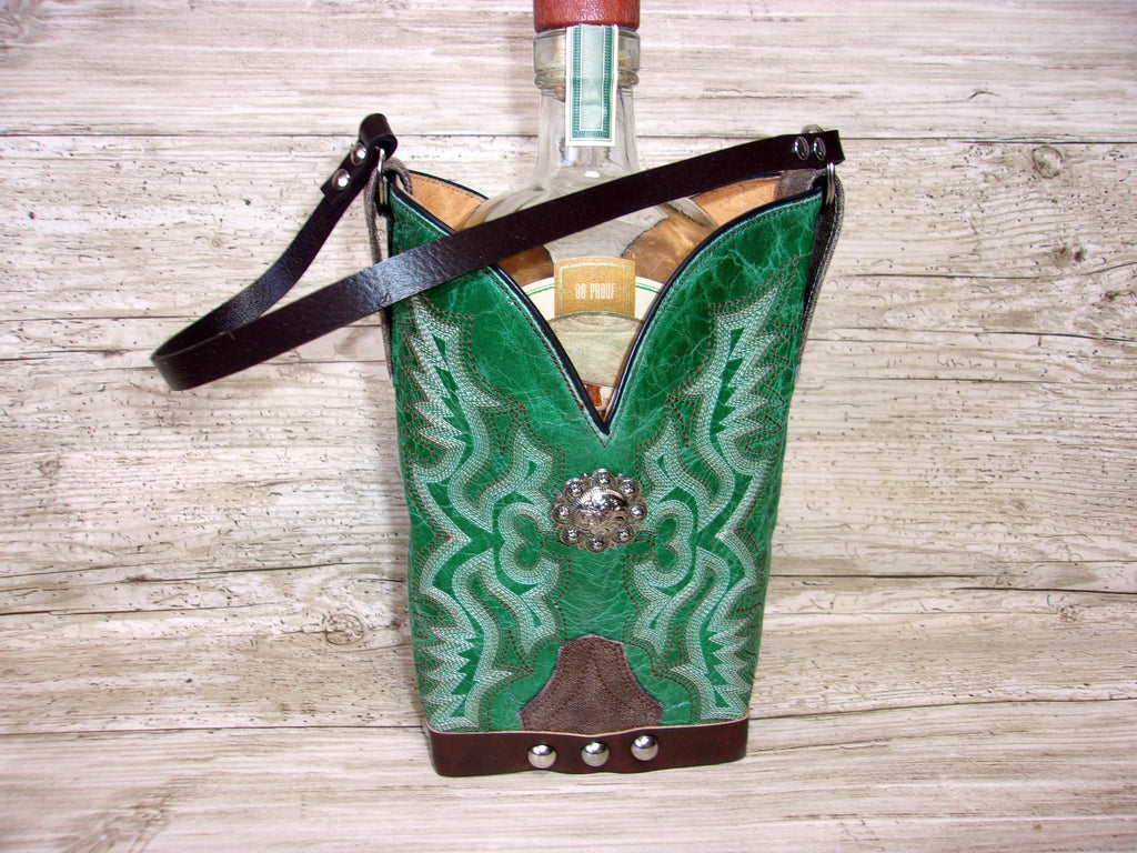 Leather Whiskey Tote Caddy CR173 Chris Thompson Bags