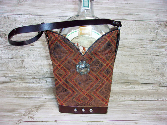 Cowboy Boot Whiskey Tote CR177 handcrafted from cowboy boots. Shop Barware at ChrisThompsonBags.com and buy the best country bridesmaid, country wedding gift, cowboy gift, cowgirl gift, cowgirl party bag, crown royal tote, groomsman gift, rodeo party, rustic liquor tote, western gift, western wedding gift, whiskey caddy, whiskey lover gift at Chris Thompson Bags.