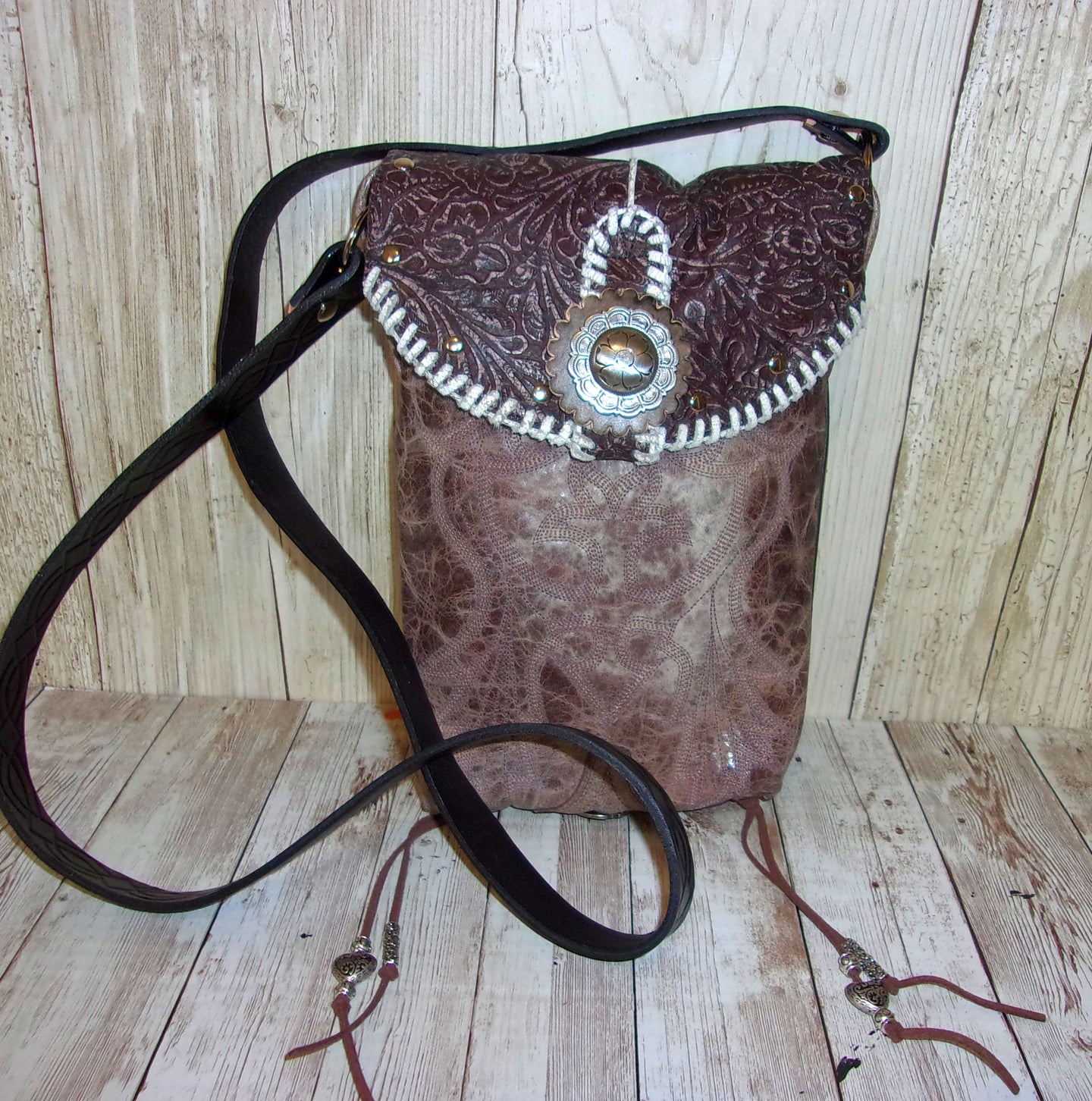 Small Concealed Carry Purse CB104 handcrafted from cowboy boots. Shop Handbags at ChrisThompsonBags.com and buy the best 2nd amendment, conceal carry purse, concealed carry, concealed for her, concealedcarry purse, cowboy boot purse, cowgirl concealed, handgun bag, leather conceal bag, unique concealed, western conceal, western concealed at Chris Thompson Bags.