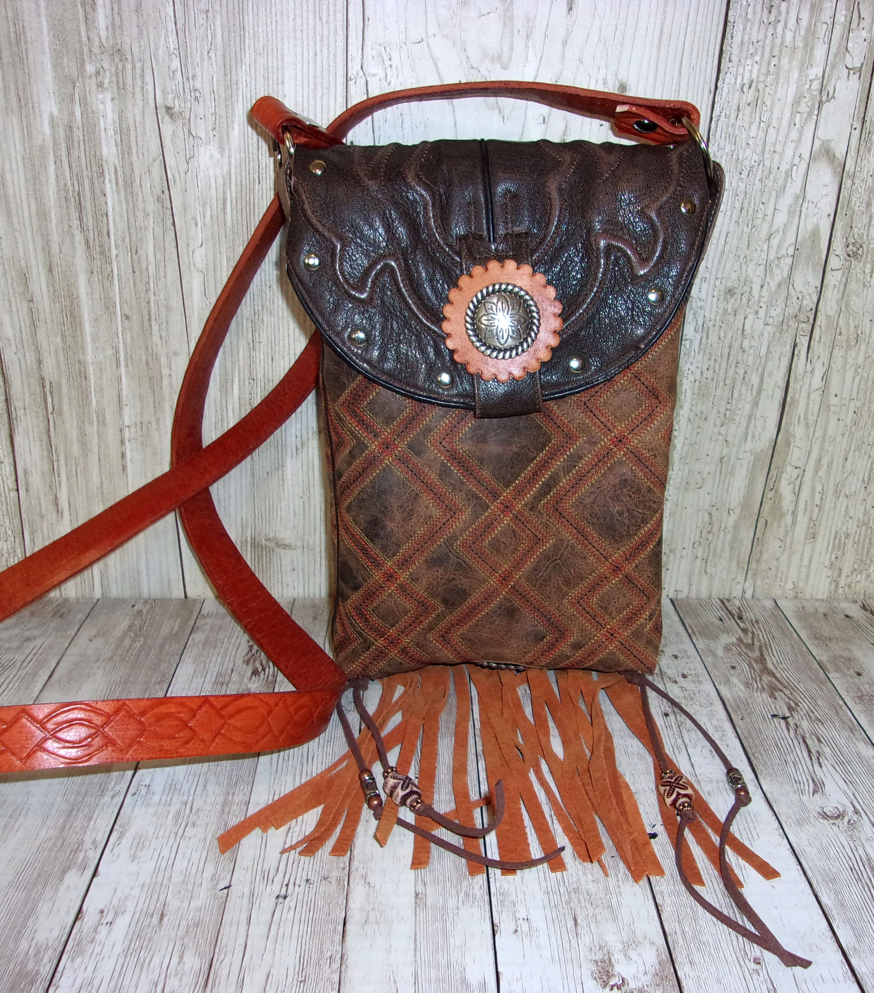 CB102 Western Concealed Carry Purse CC Purse with Fringe Cowboy Boot Purse ChrisThompsonBags Chris Thompson Bags