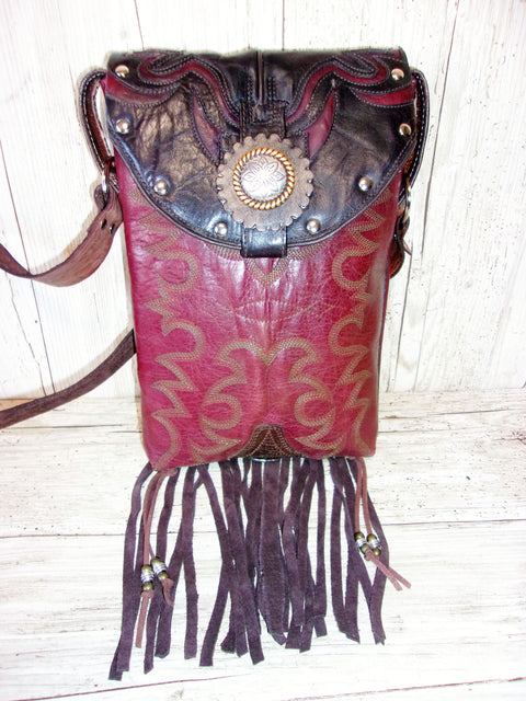 Small Concealed Carry Purse with Fringe CB148