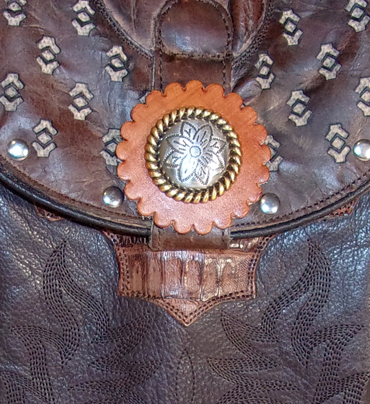 Small Concealed Carry Purse with Fringe CB38 handcrafted from cowboy boots. Shop all unique leather western handbags, purses and totes at Chris Thompson Bags