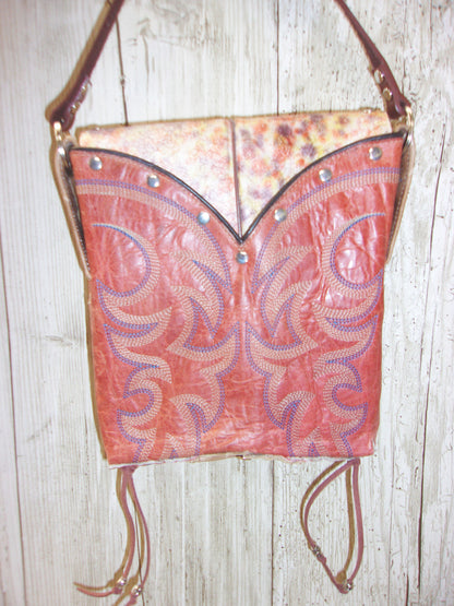 Small Cowboy Boot Purse sm225 handcrafted from cowboy boots. Shop all unique leather western handbags, purses and totes at Chris Thompson Bags