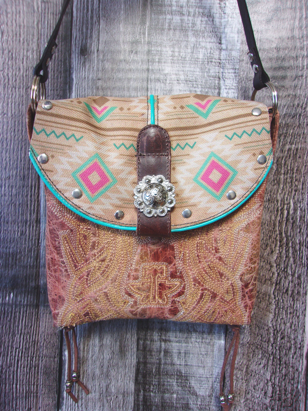 Small Cowboy Boot Purse sm240 handcrafted from cowboy boots. Shop all unique leather western handbags, purses and totes at Chris Thompson Bags