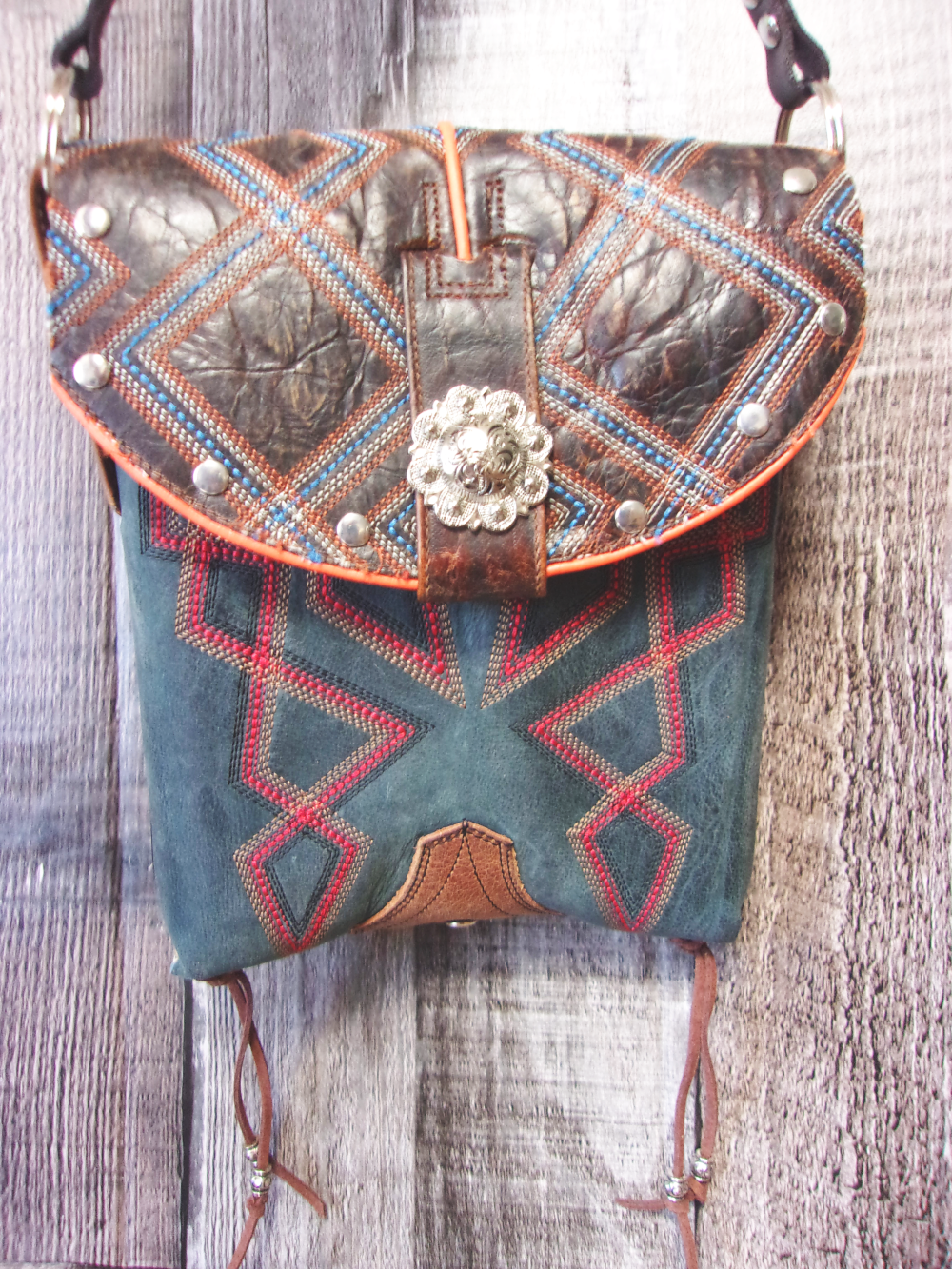 Small Cowboy Boot Purse sm242 handcrafted from cowboy boots. Shop all unique leather western handbags, purses and totes at Chris Thompson Bags