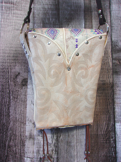 Small Cowboy Boot Purse sm245 handcrafted from cowboy boots. Shop all unique leather western handbags, purses and totes at Chris Thompson Bags