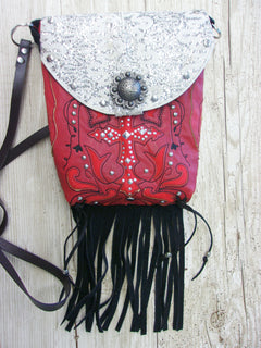 Small Cowboy Boot Purse with Fringe sm178