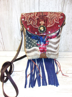 Small Cowboy Boot Purse with Fringe sm218