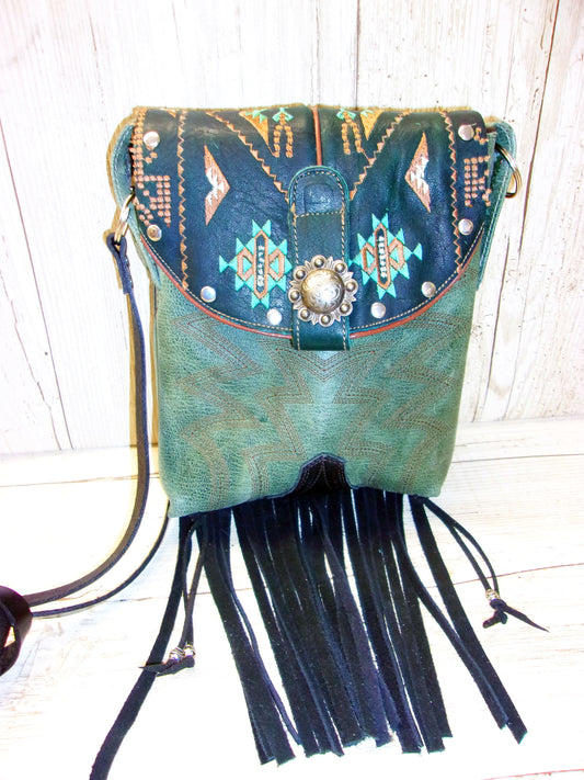 Small Cowboy Boot Purse with Fringe sm220 handcrafted from cowboy boots. Shop all unique leather western handbags, purses and totes at Chris Thompson Bags