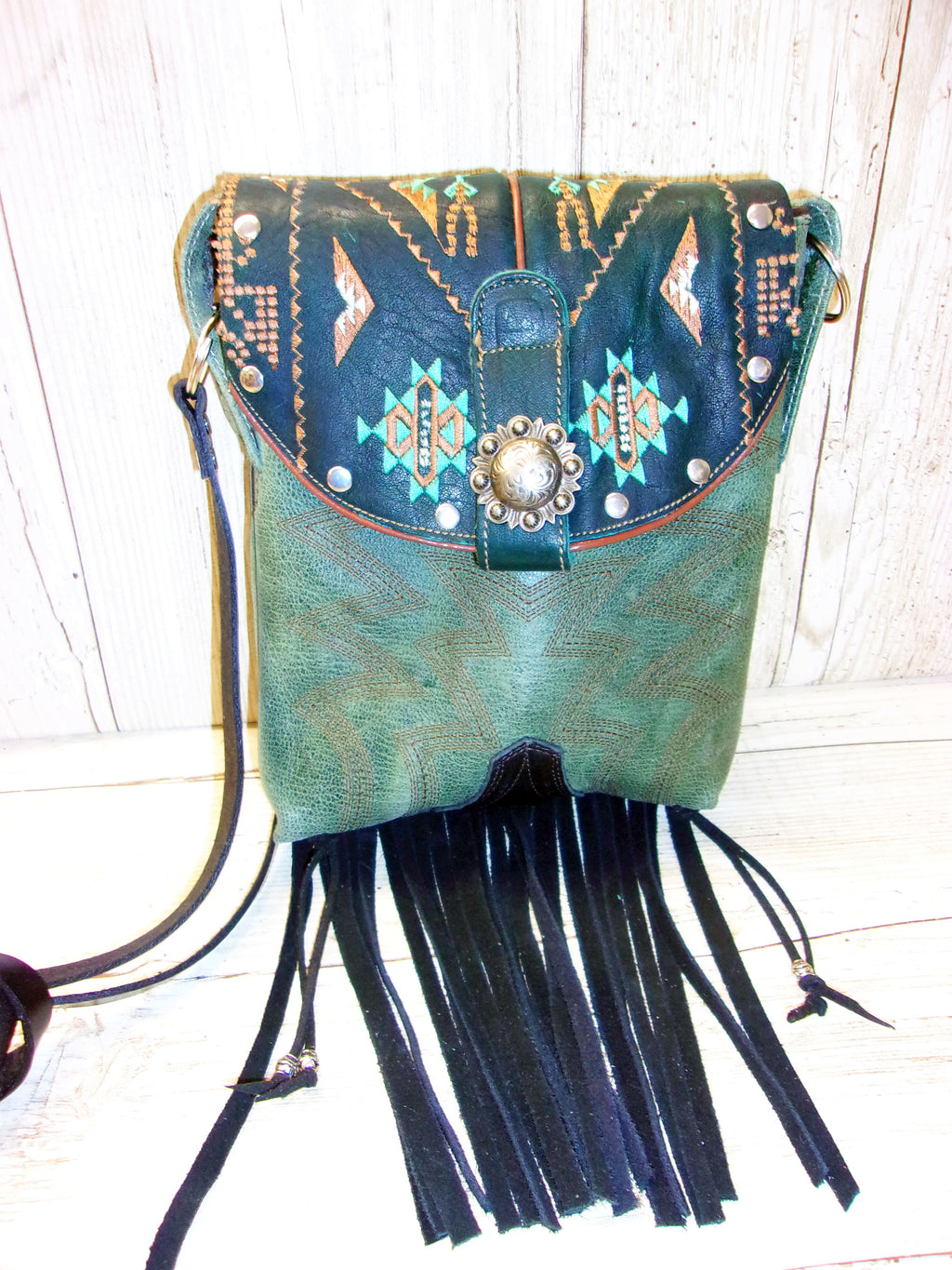 Small Cowboy Boot Purse with Fringe sm220 Chris Thompson Bags