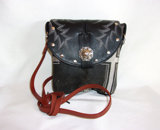 Small Cowboy Boot Purse sm85 handcrafted from cowboy boots. Shop all unique leather western handbags, purses and totes at Chris Thompson Bags