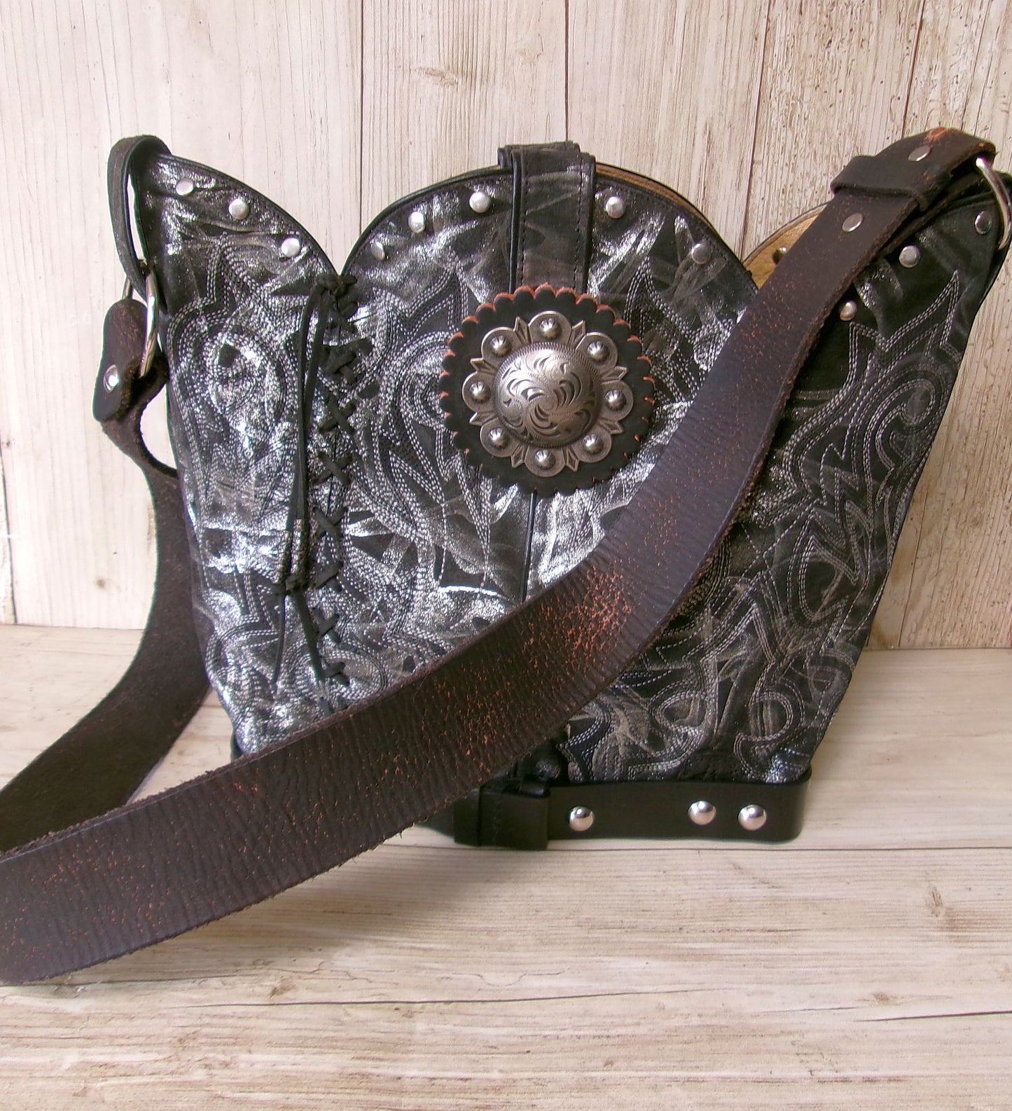 Bucket Bag Cowboy Boot Purse BK122