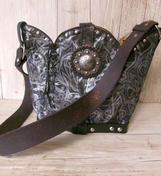 Bucket Bag Cowboy Boot Purse BK122