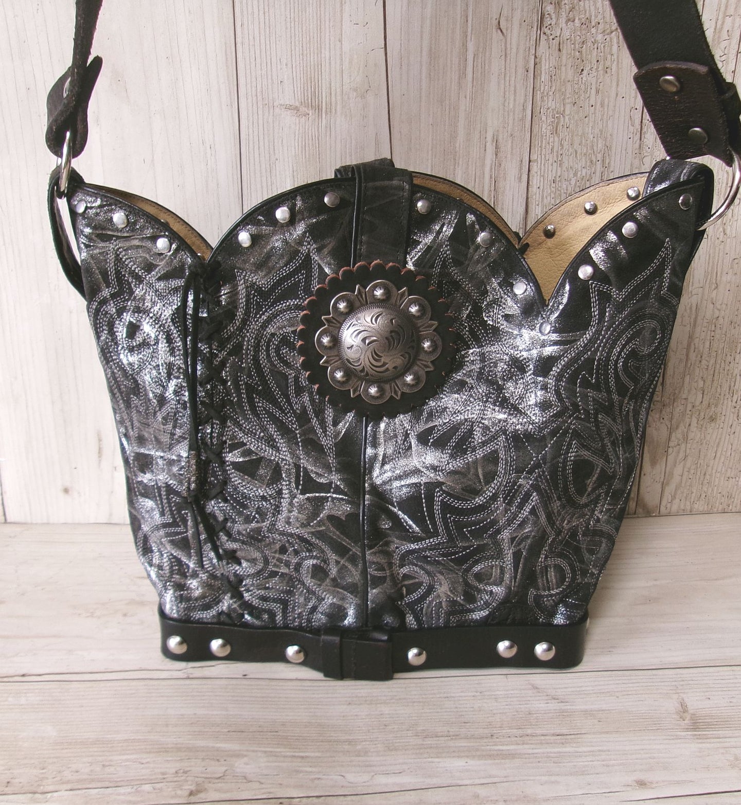 Bucket Bag Cowboy Boot Purse BK122