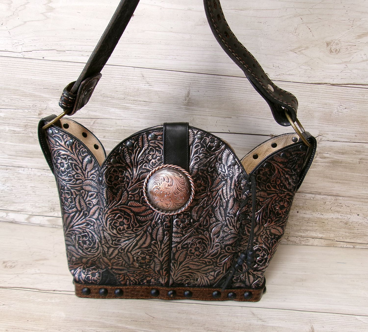 Bucket Bag Cowboy Boot Purse BK126