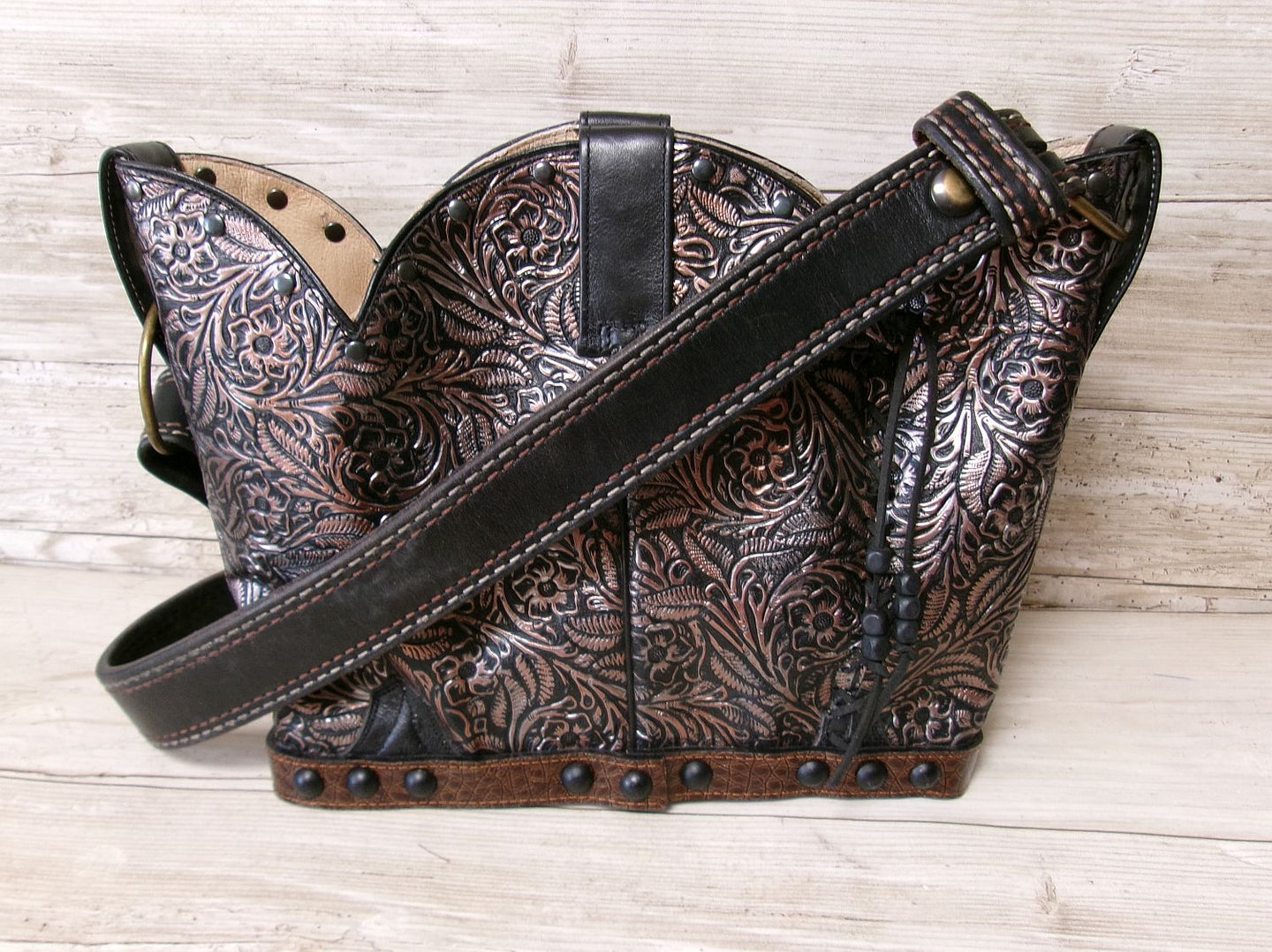 Bucket Bag Cowboy Boot Purse BK126