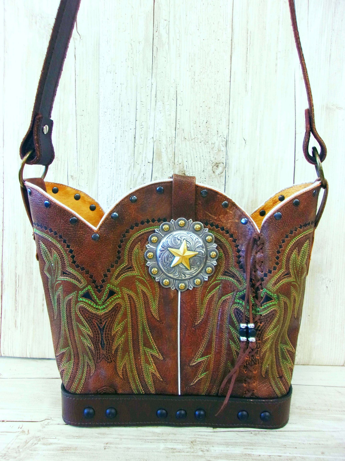Western Boutique 6Pc Purse Bundle | Fringe & Crossbody handcrafted from cowboy boots. Shop  at ChrisThompsonBags.com and buy the best ["cheetah"] at Chris Thompson Bags.