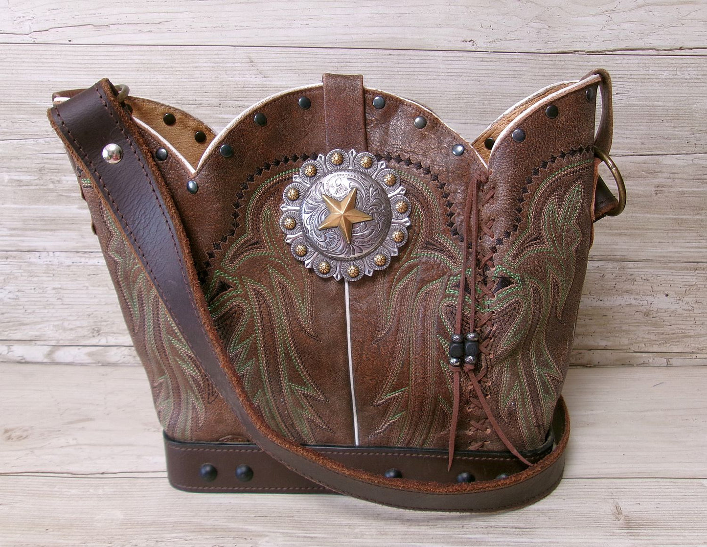 Bucket Bag Cowboy Boot Purse BK129