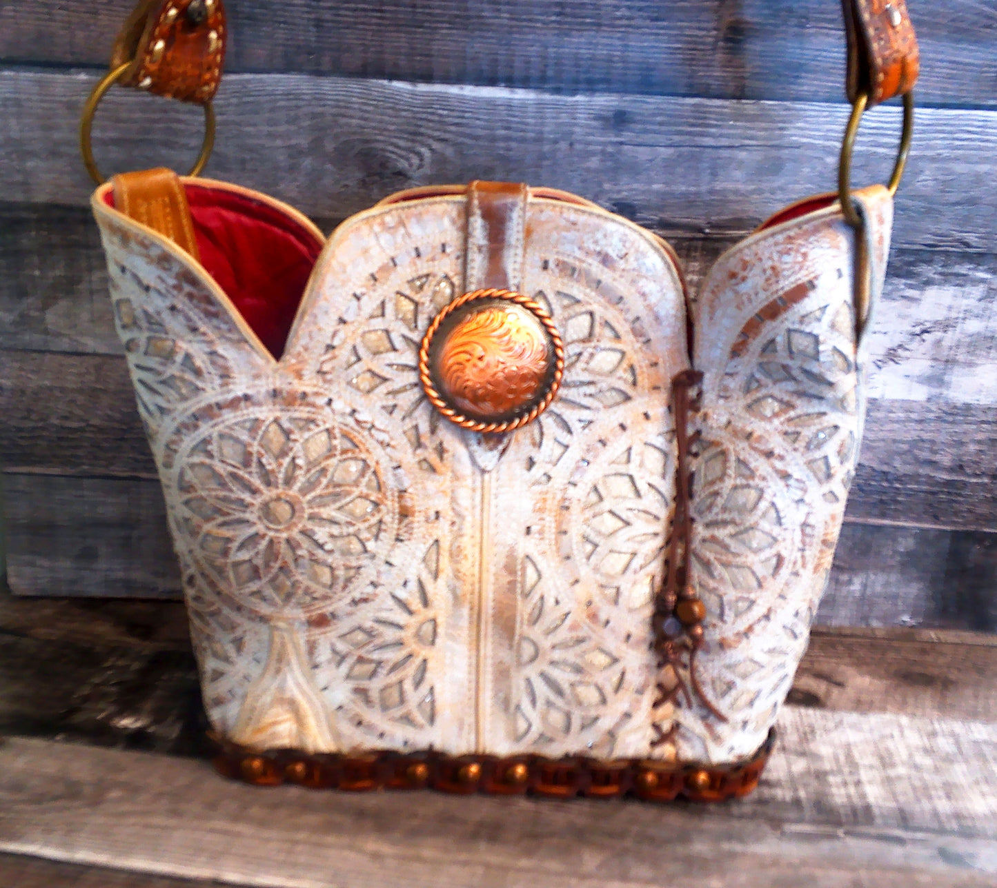 Bucket Bag Cowboy Boot Purse BK134