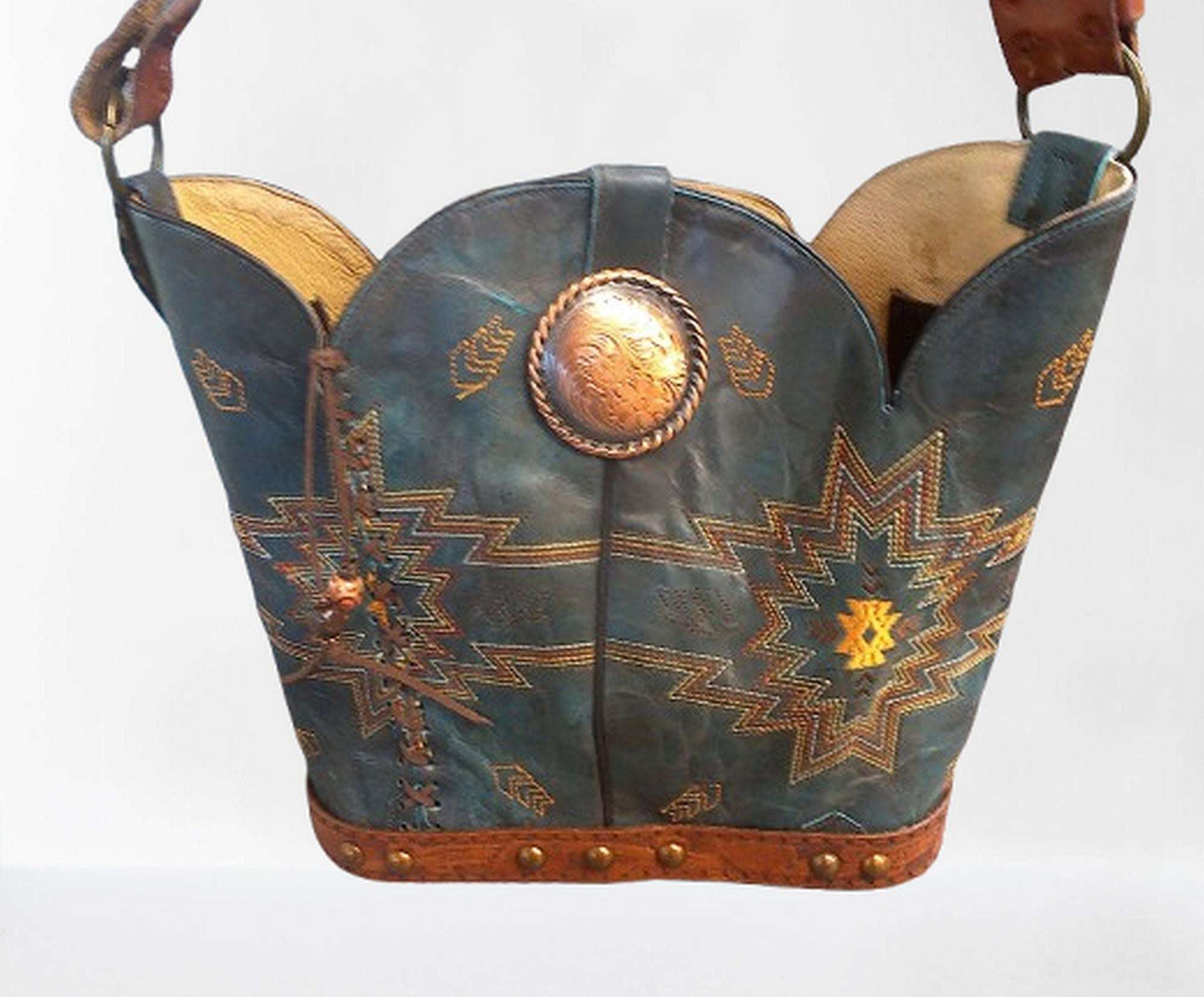 Santa Fe Inspired 6Pc Bundle - Mixed Bag Set handcrafted from cowboy boots. Shop  at ChrisThompsonBags.com and buy the best ["hair on hide"] at Chris Thompson Bags.