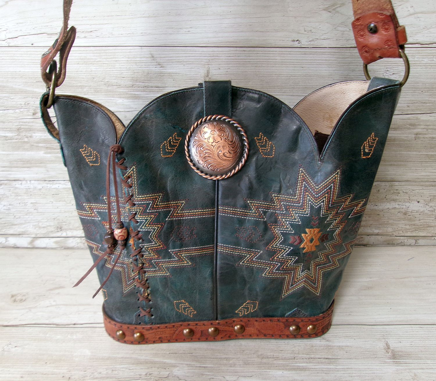 Bucket Bag Cowboy Boot Purse BK137