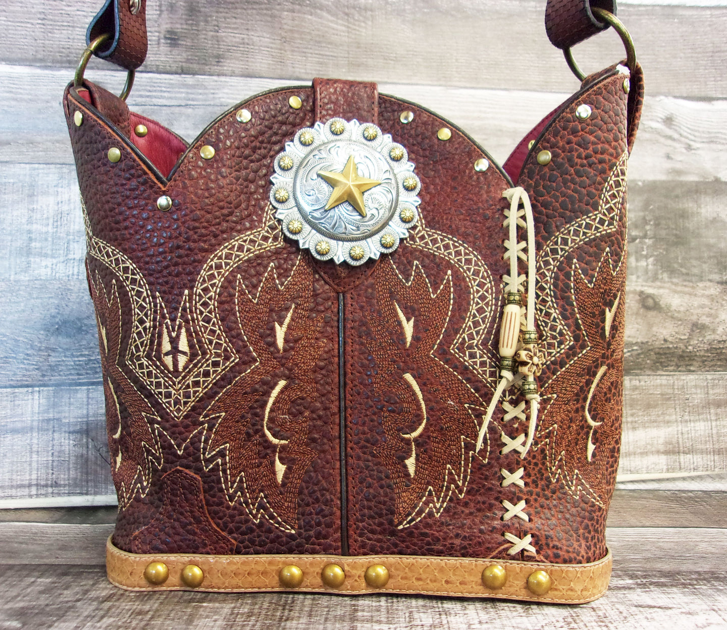 Bucket Bag Cowboy Boot Purse BK138