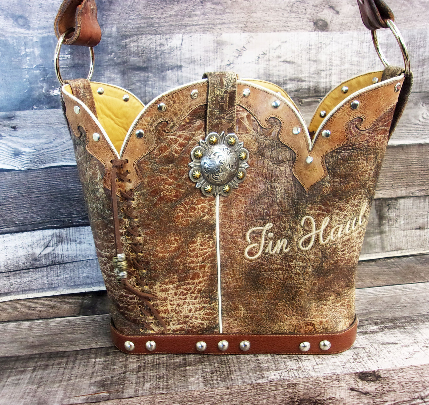 Bucket Bag Cowboy Boot Purse BK139