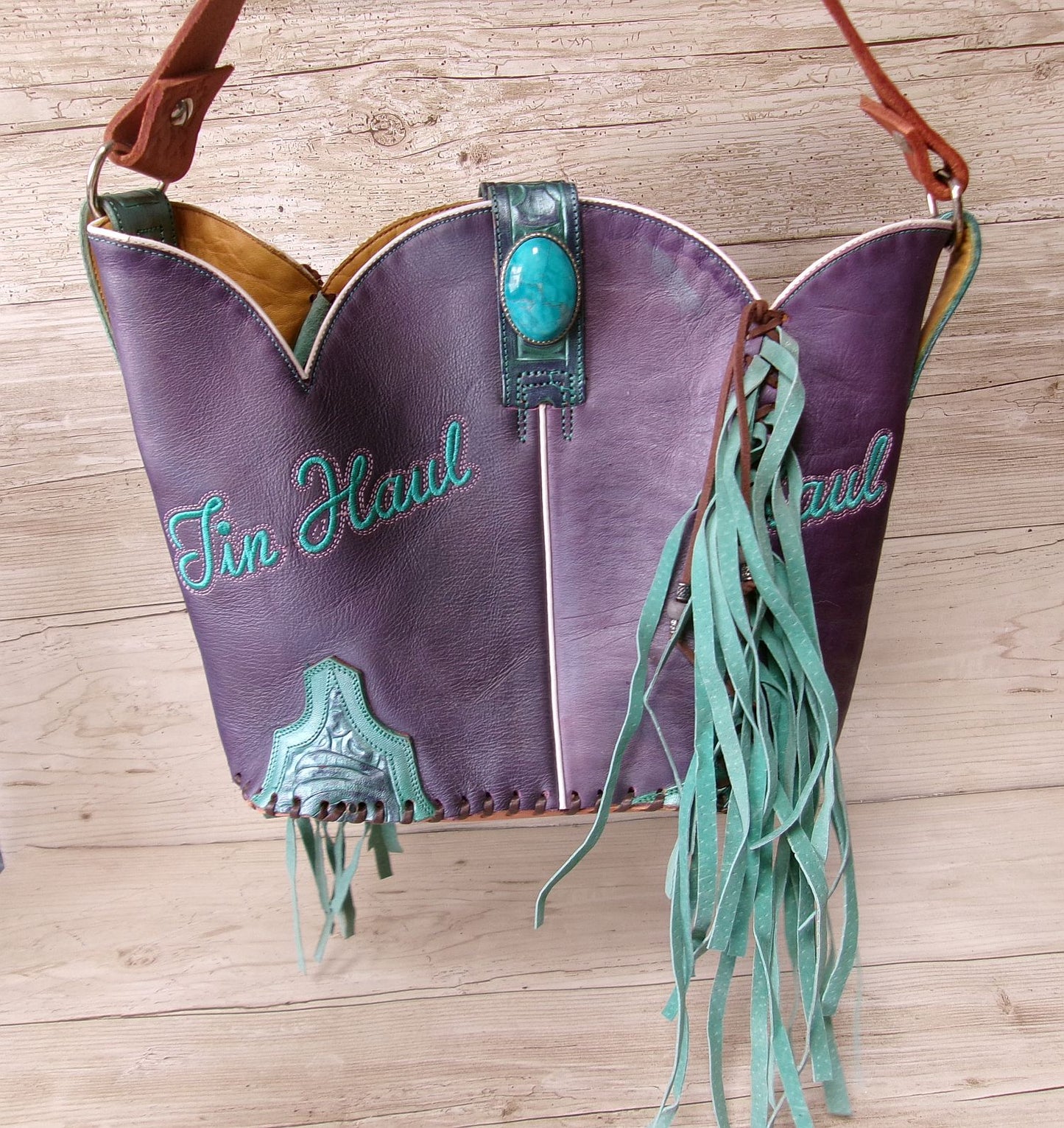 Bucket Bag Cowboy Boot Fringe Purse BK141