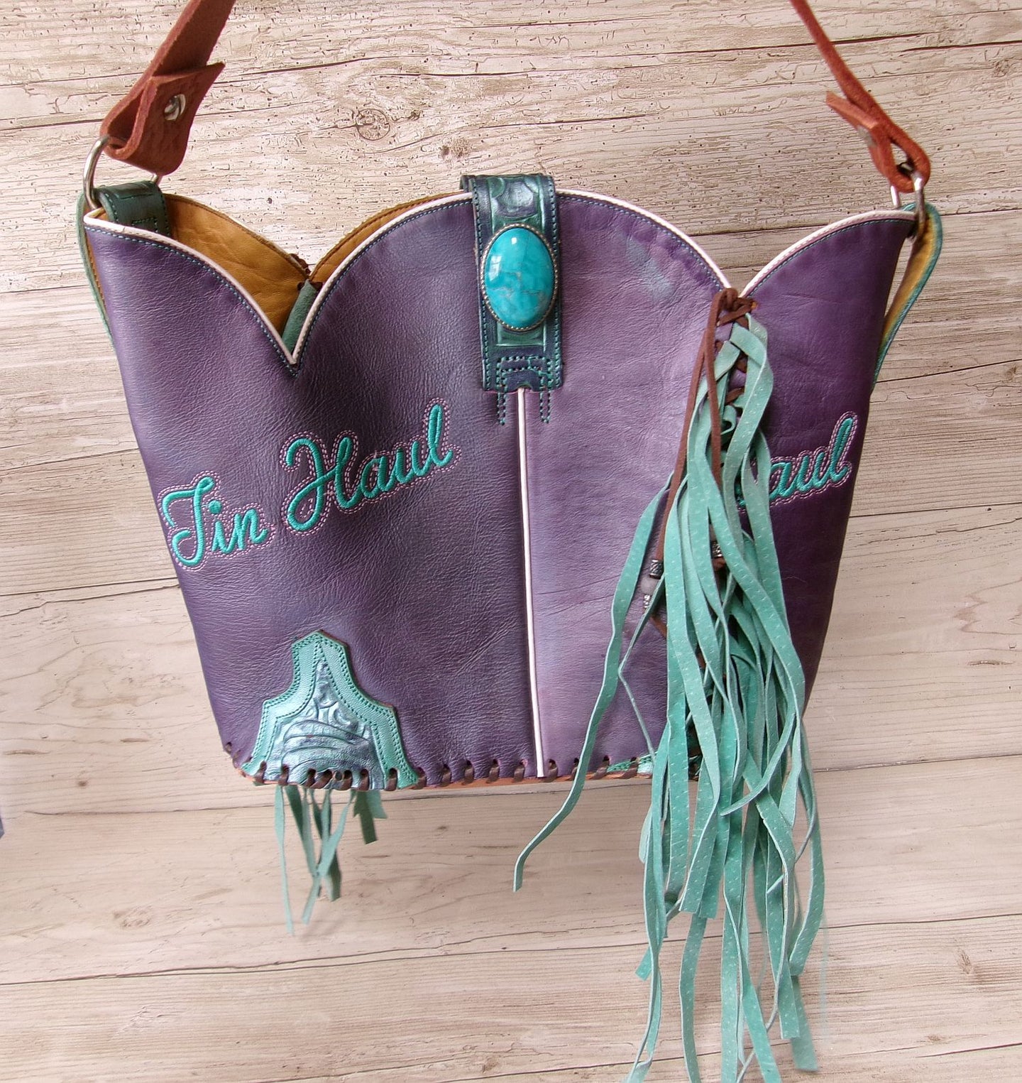 Bucket Bag Cowboy Boot Fringe Purse BK141