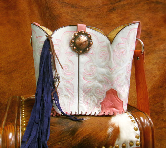 Bucket Bag Cowboy Boot Fringe Purse BK142