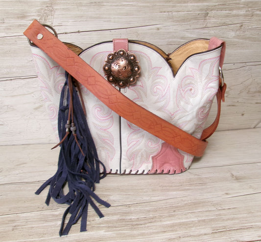 Bucket Bag Cowboy Boot Fringe Purse BK142
