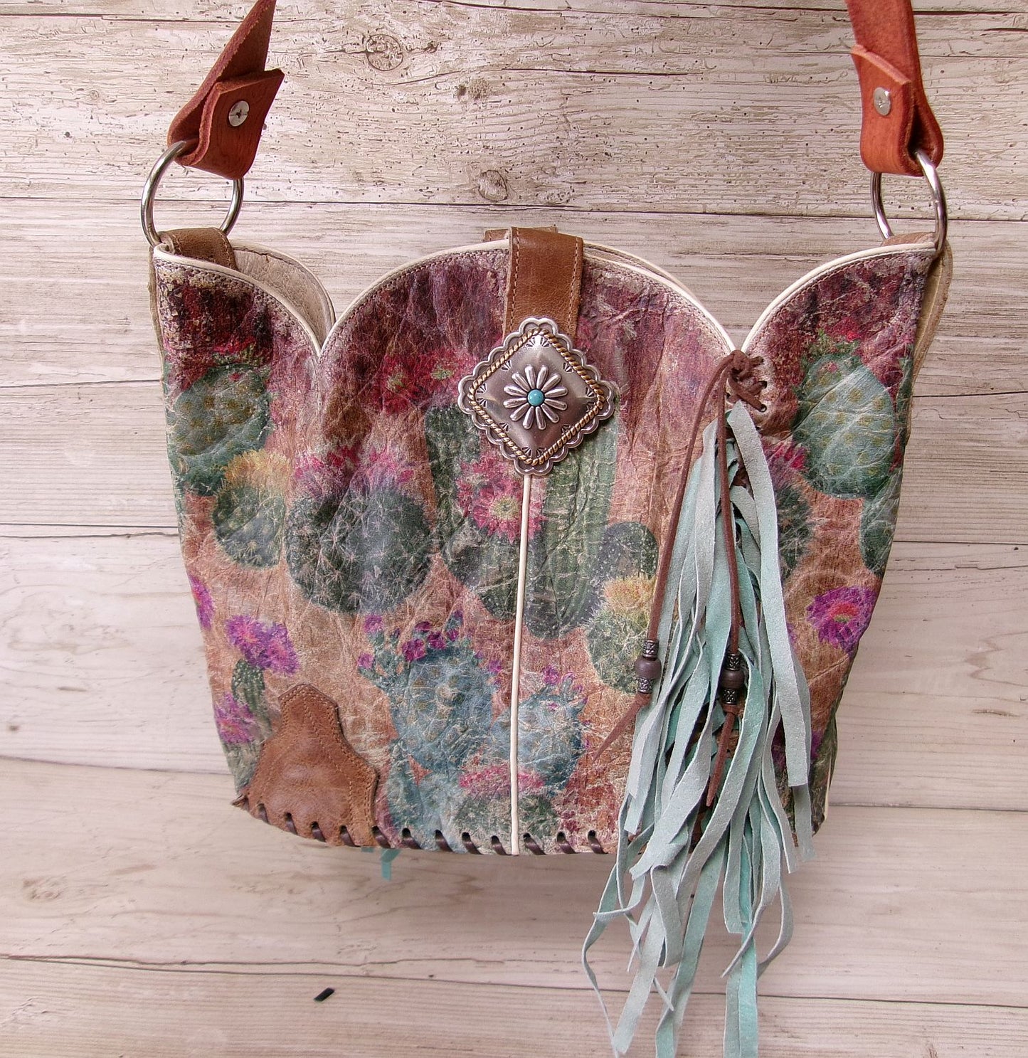 Bucket Bag Cowboy Boot Fringe Purse BK145