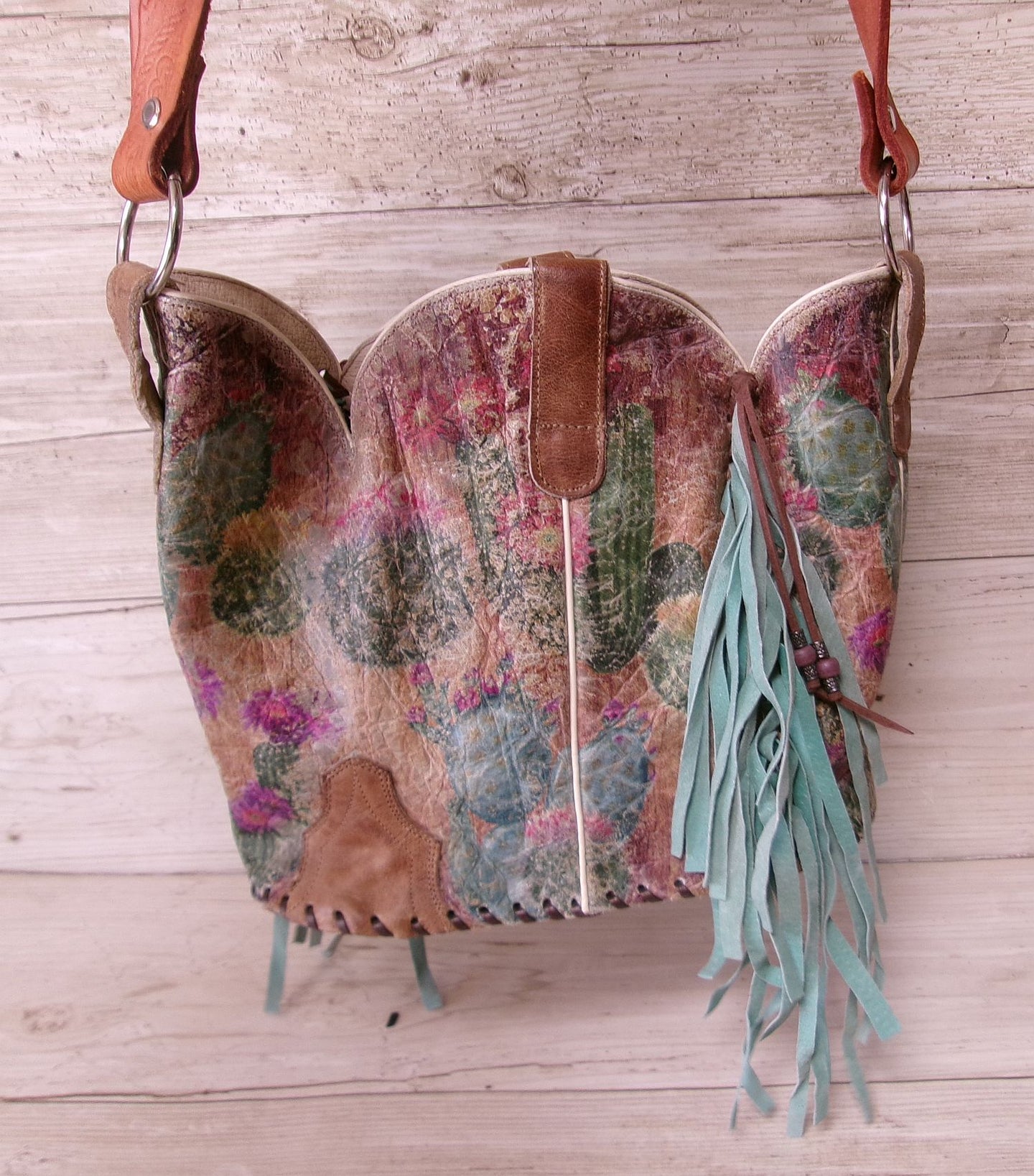 Bucket Bag Cowboy Boot Fringe Purse BK145