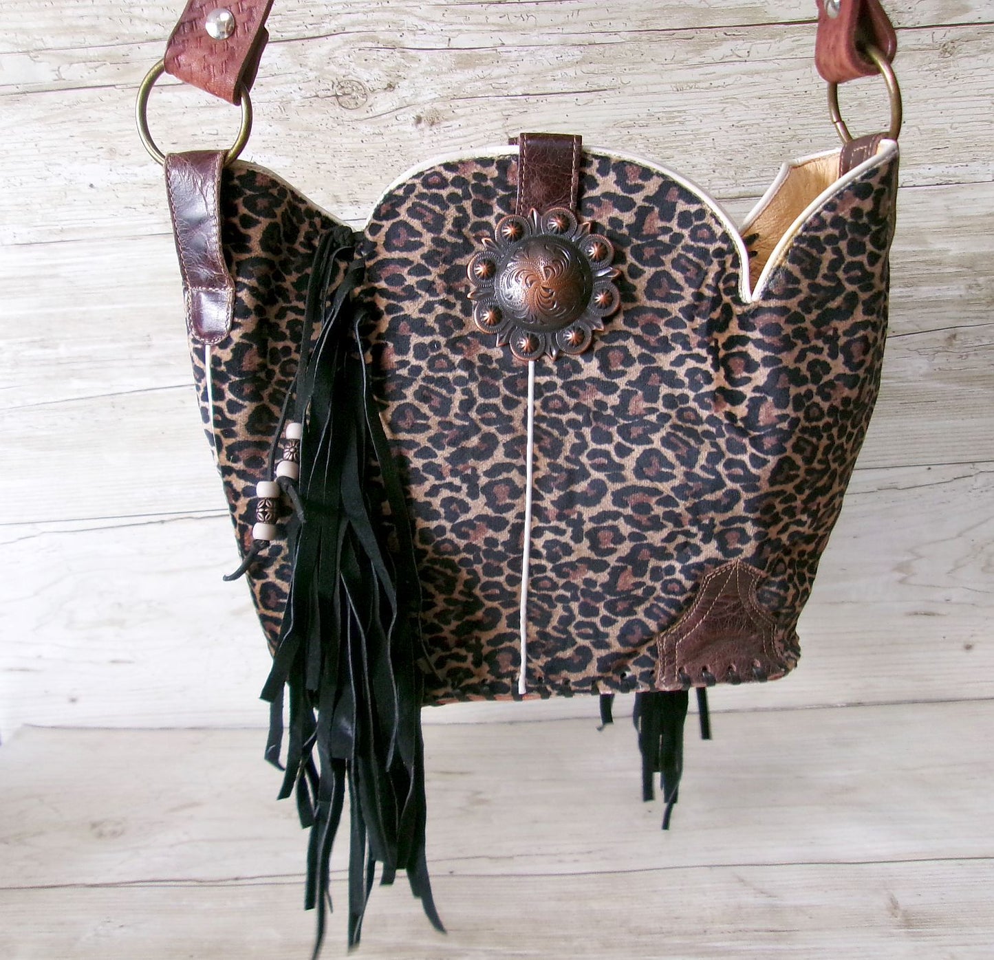 Bucket Bag Cowboy Boot Fringe Purse BK146