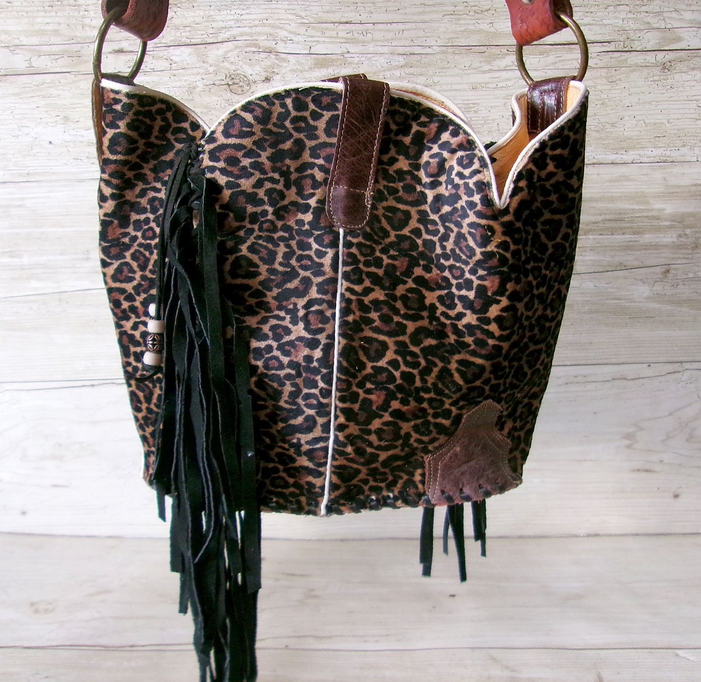 Bucket Bag Cowboy Boot Fringe Purse BK146