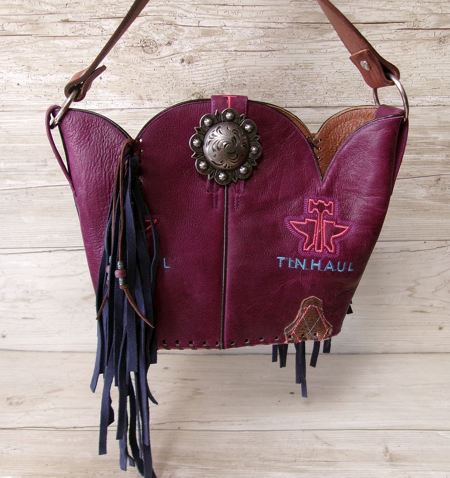 Bucket Bag Cowboy Boot Fringe Purse BK147