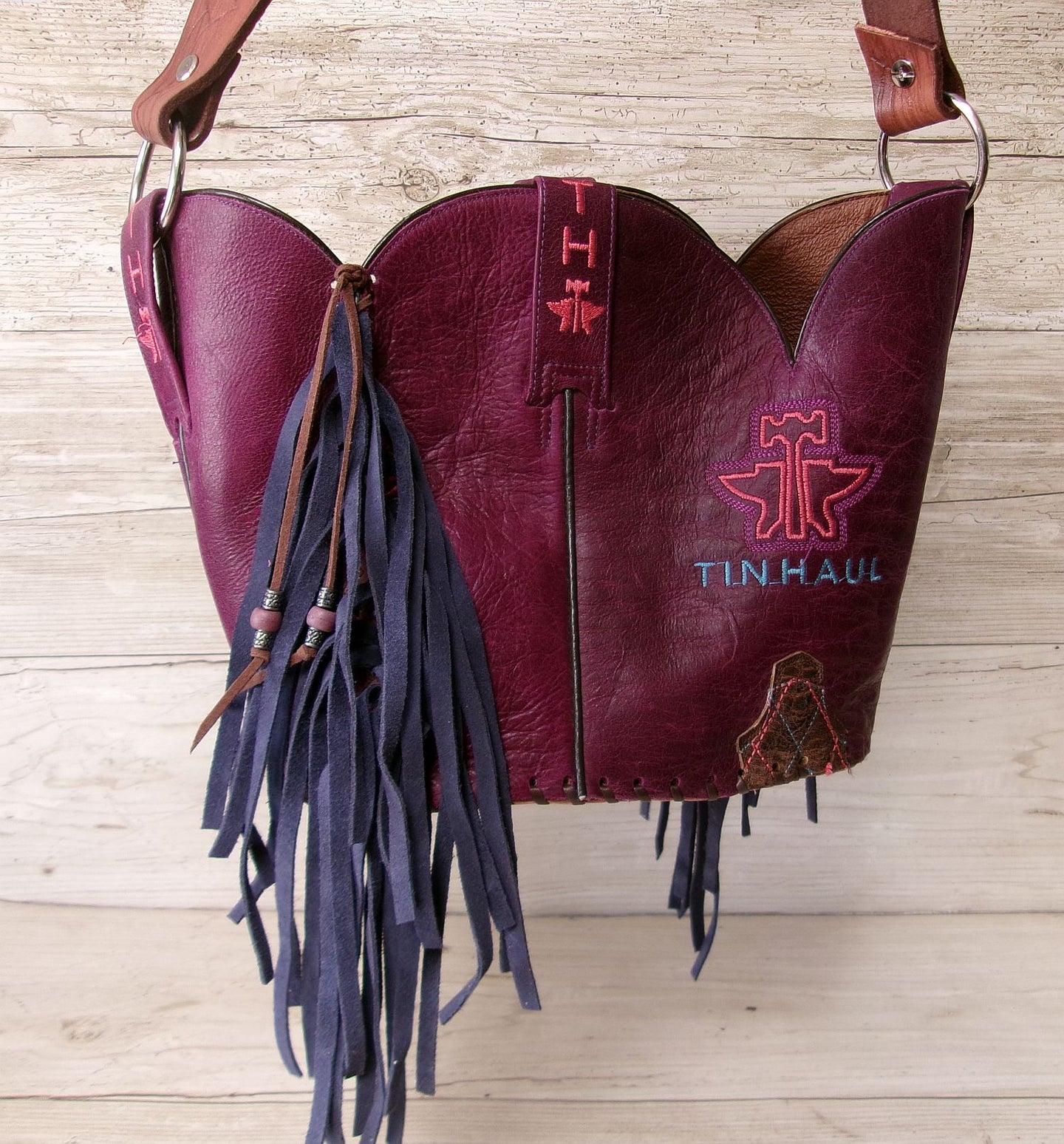Bucket Bag Cowboy Boot Fringe Purse BK147