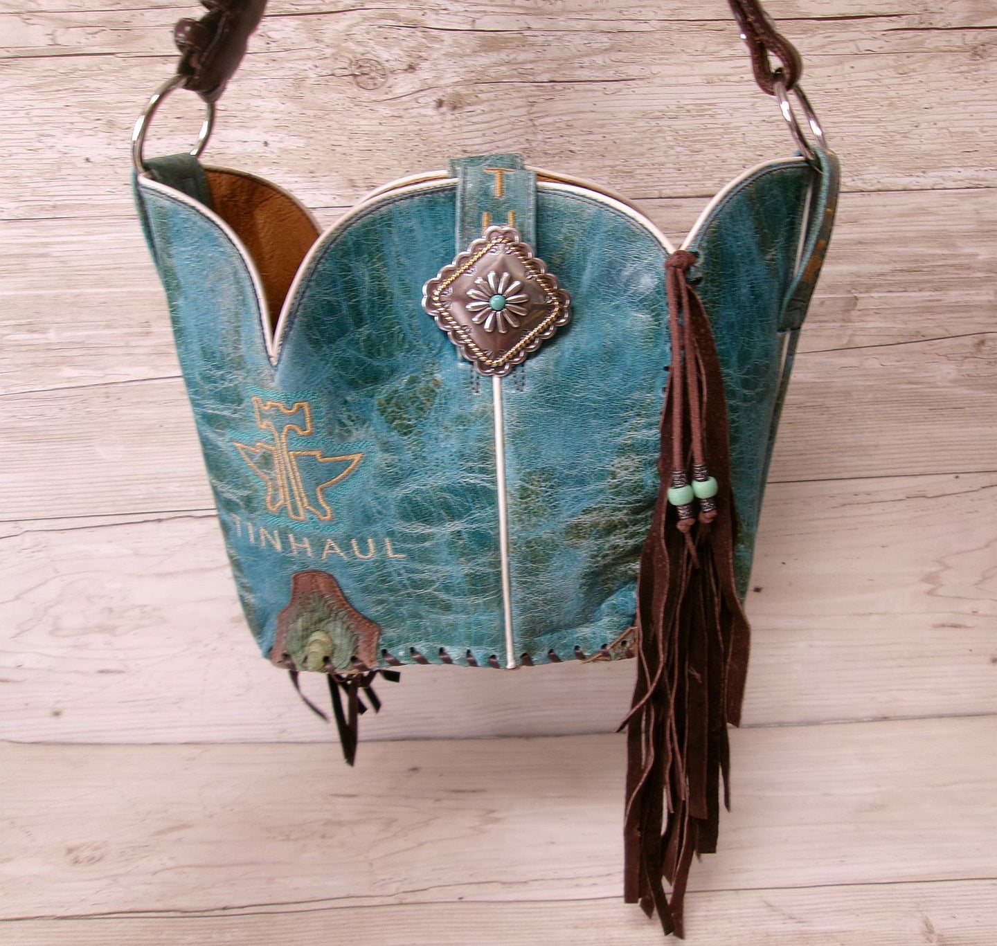 Bucket Bag Cowboy Boot Fringe Purse BK150