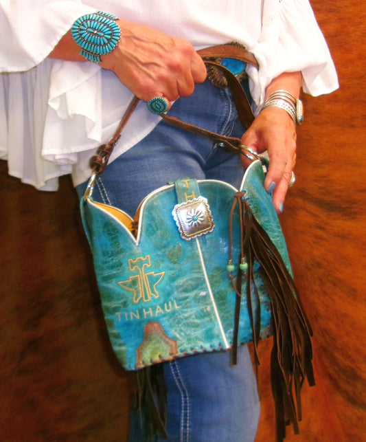 Bucket Bag Cowboy Boot Fringe Purse BK150
