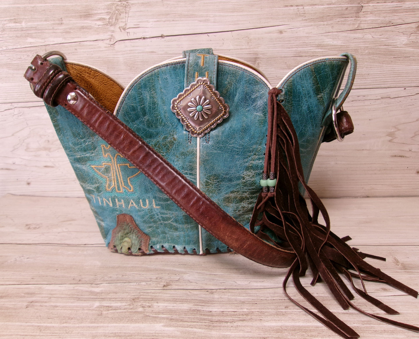 Bucket Bag Cowboy Boot Fringe Purse BK150