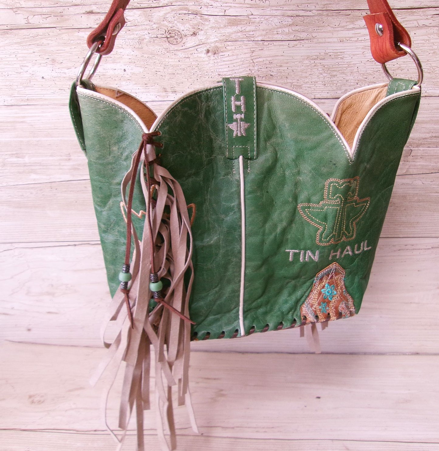 Bucket Bag Cowboy Boot Fringe Purse BK151