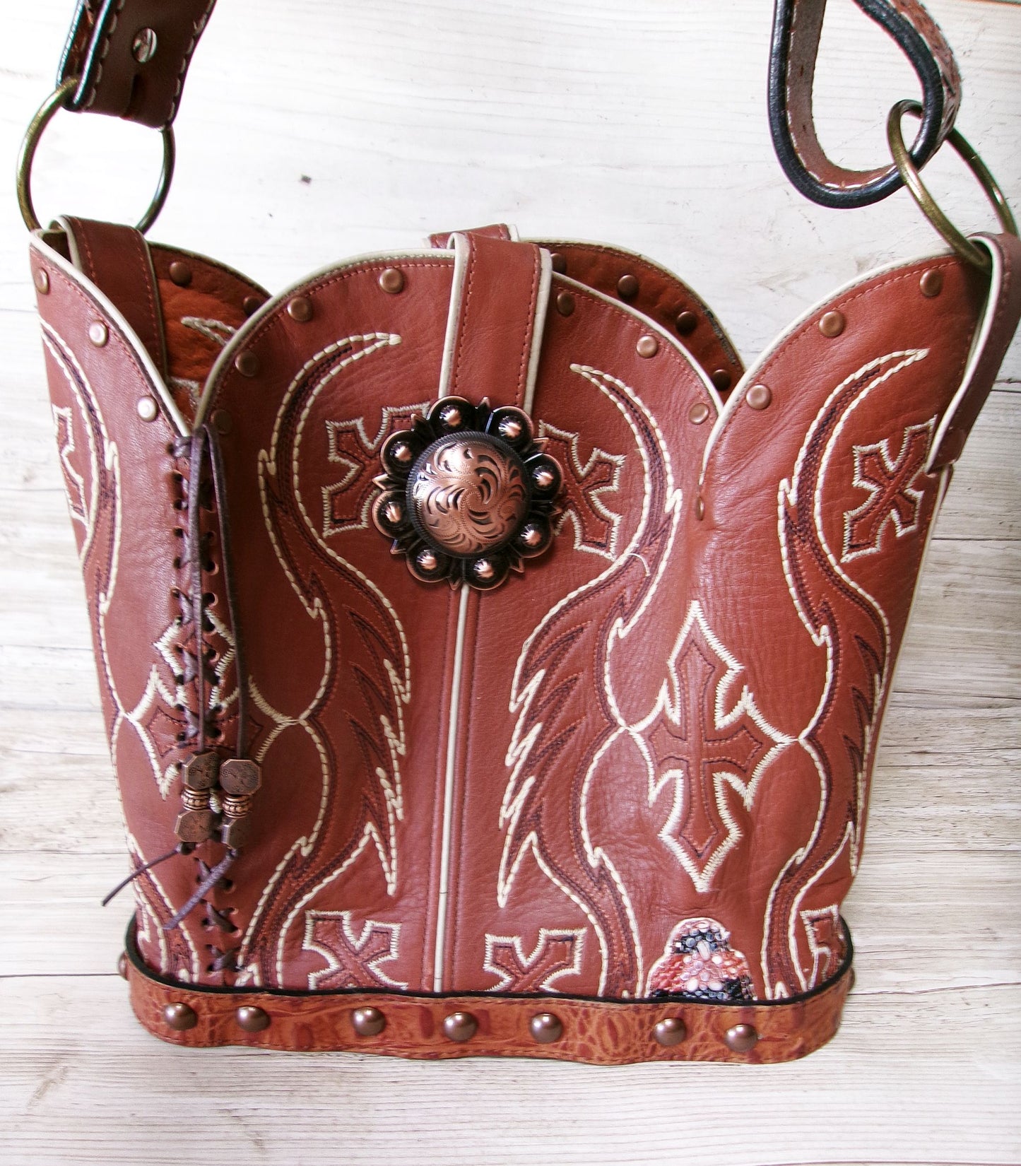 Bucket Bag Cowboy Boot Purse BK161