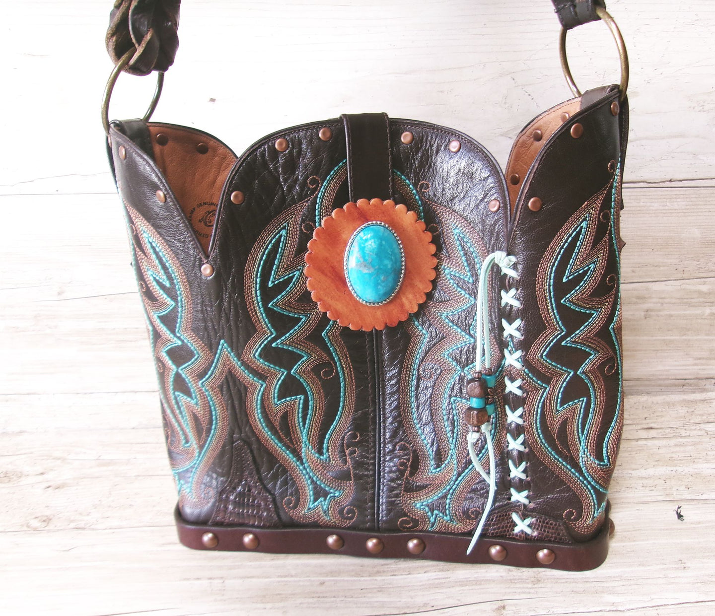 Bucket Bag Cowboy Boot Purse BK167