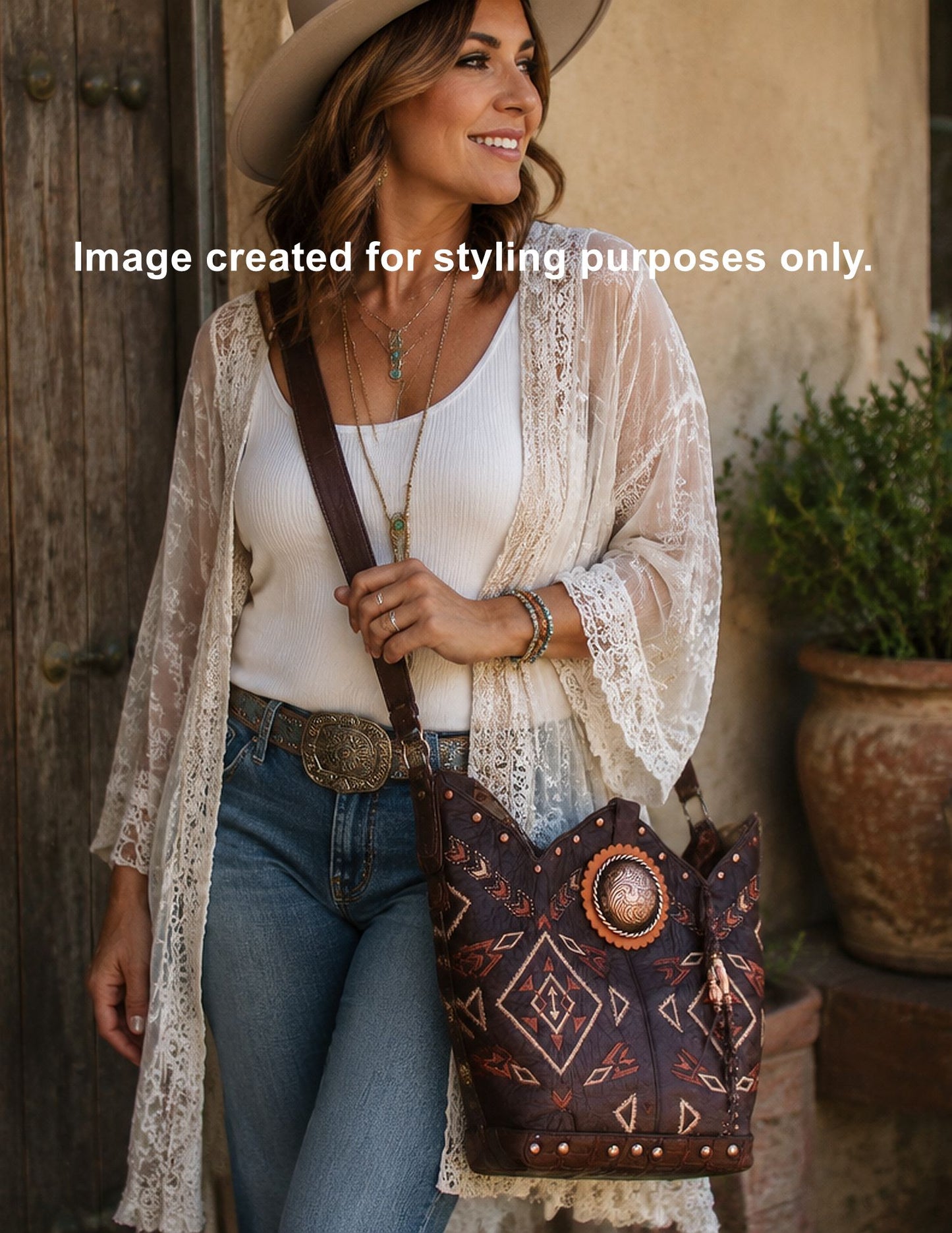 Bucket Bag Cowboy Boot Purse BK169