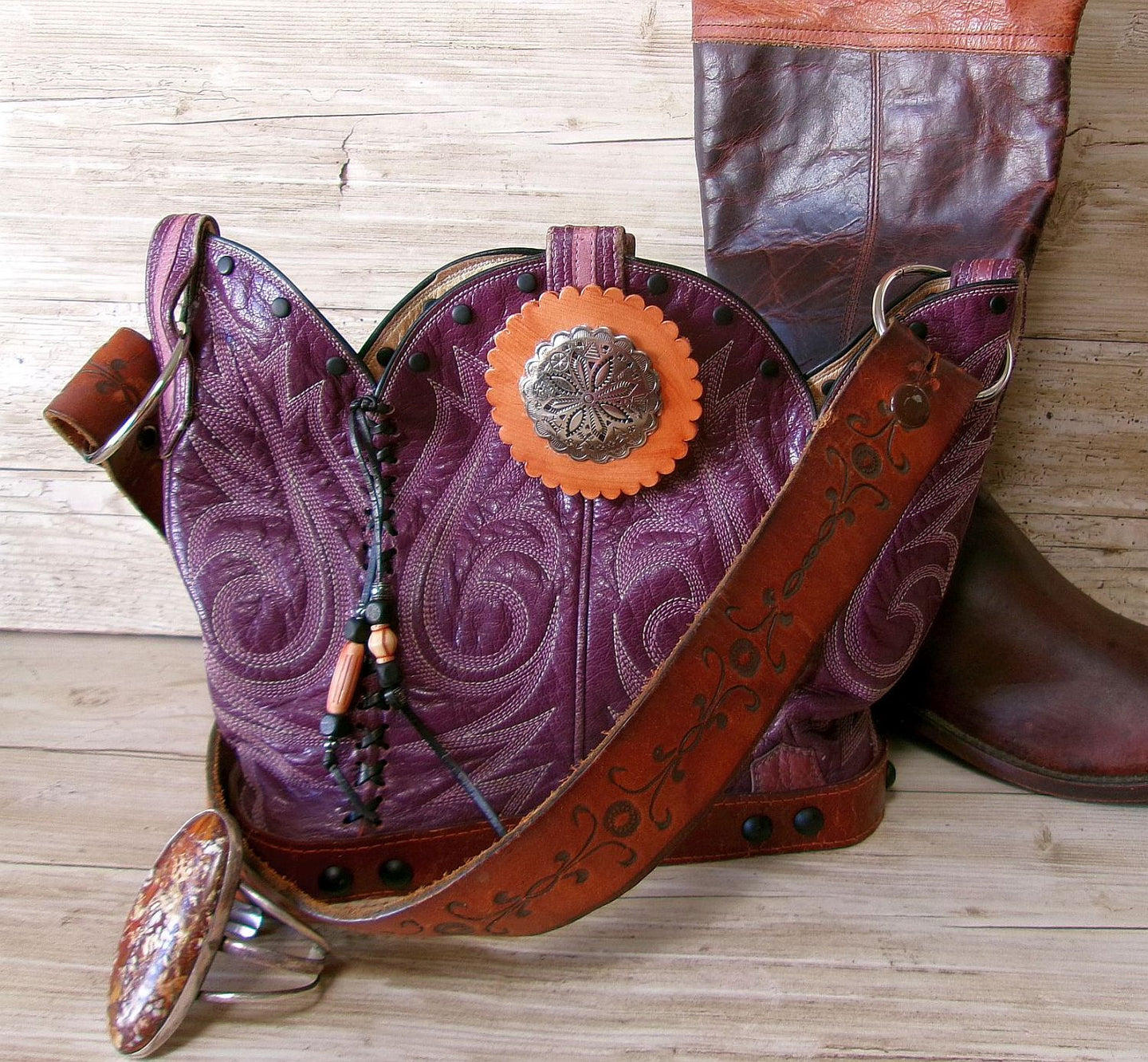 Bucket Bag Cowboy Boot Purse BK170
