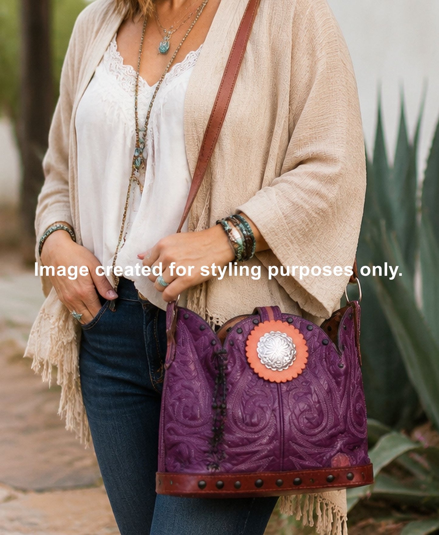 Bucket Bag Cowboy Boot Purse BK170