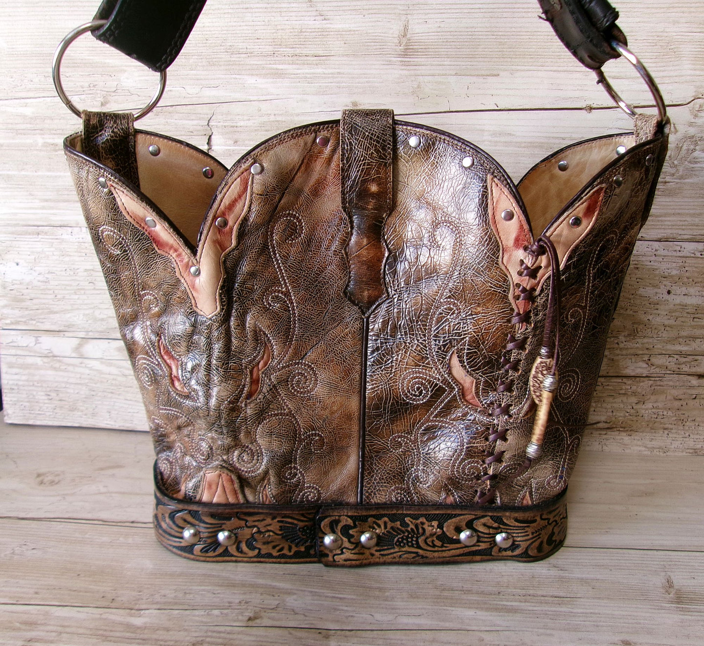 Bucket Bag Cowboy Boot Purse BK172