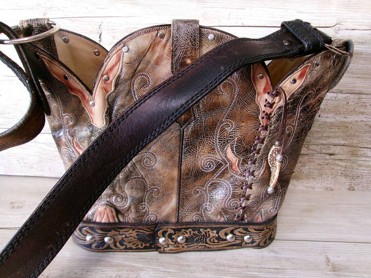 Bucket Bag Cowboy Boot Purse BK172