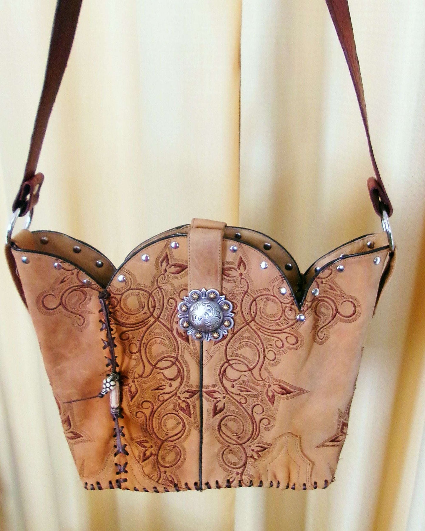 Retro Western Boutique 6Pc Purse Bundle | Fringe & Crossbody handcrafted from cowboy boots. Shop  at ChrisThompsonBags.com and buy the best [] at Chris Thompson Bags.